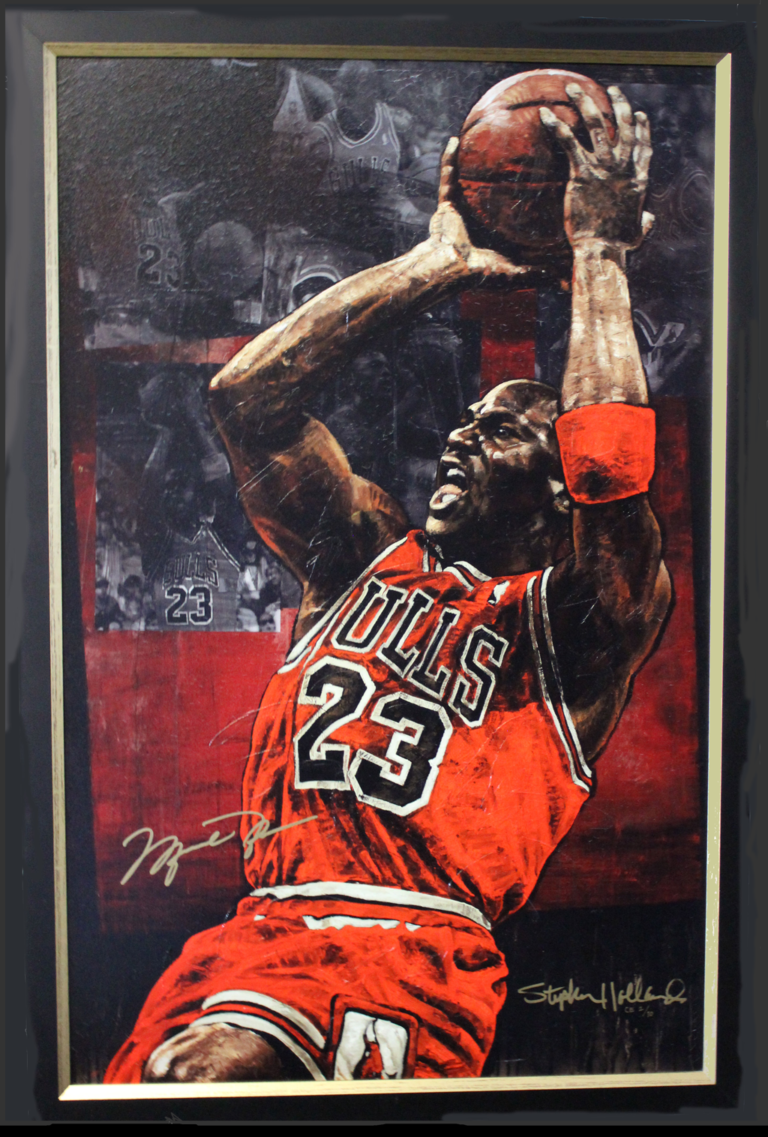Signed Michael Jordan Framed Canvas Collection Connection Catalog